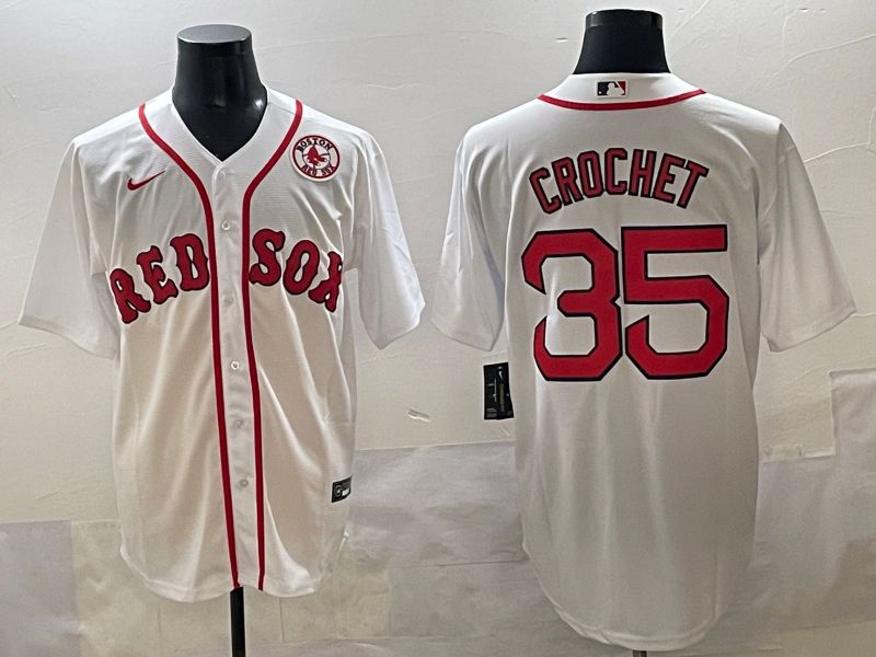 Men 2025 Boston Red Sox #35 Crochet White Game Nike MLB Jersey style 6->boston red sox->MLB Jersey